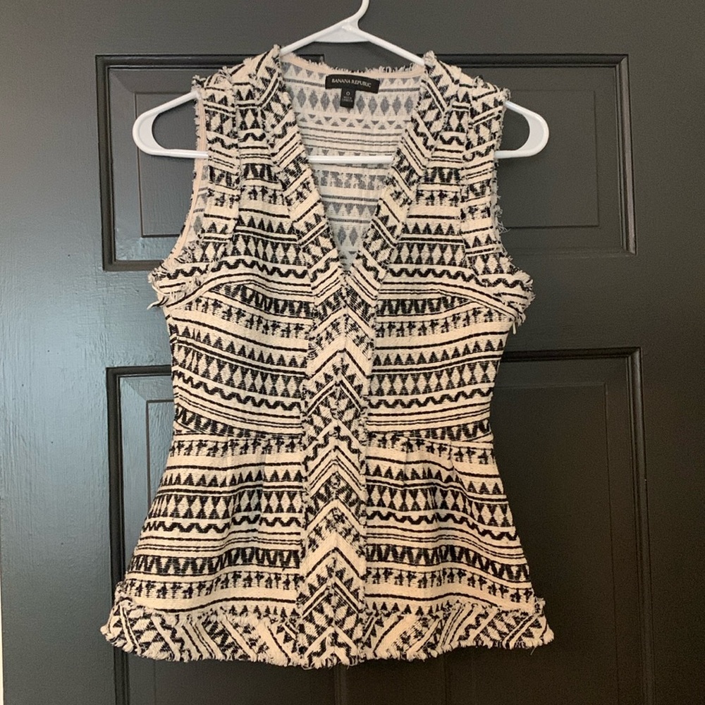 Banana Republic peplum top. Size 0. EUC